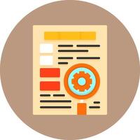 Keyword optimization Flat Circle Icon Style vector