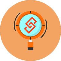 Backlinks Flat Circle Icon Style vector