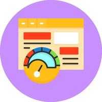 Page speed Flat Circle Icon Style vector