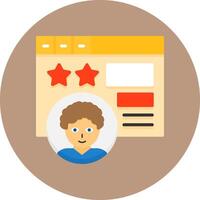 User experience Flat Circle Icon Style vector