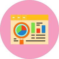 Website audit Flat Circle Icon Style vector