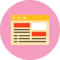 Blog Flat Circle Icon Style vector