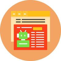 Robotstxt Flat Circle Icon Style vector