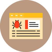Crawling Flat Circle Icon Style vector