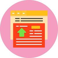 Redirect Flat Circle Icon Style vector