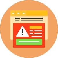 404 error Flat Circle Icon Style vector