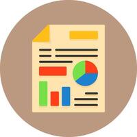 SEO report Flat Circle Icon Style vector