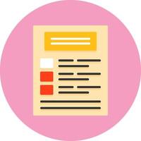 SEO checklist Flat Circle Icon Style vector