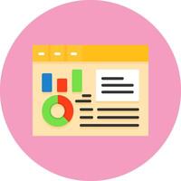 Dashboard Flat Circle Icon Style vector