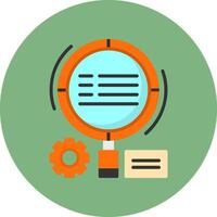 SEO tools Flat Circle Icon Style vector