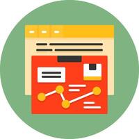 Goal completion Flat Circle Icon Style vector