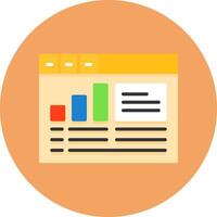 Google Analytics Flat Circle Icon Style vector