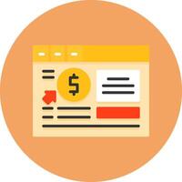 SEO consultant Flat Circle Icon Style vector