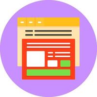 Quality score Flat Circle Icon Style vector