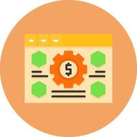 Cost per conversion Flat Circle Icon Style vector