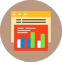 Landing page Flat Circle Icon Style vector