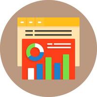 Click fraud Flat Circle Icon Style vector