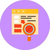Bid management Flat Circle Icon Style vector
