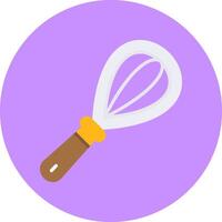 Whisk Flat Circle Style Icon vector
