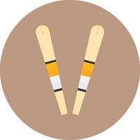 Chopsticks Flat Circle Style Icon vector