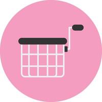 Deep fryer Flat Circle Style Icon vector