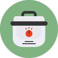 Slow cooker Flat Circle Style Icon vector