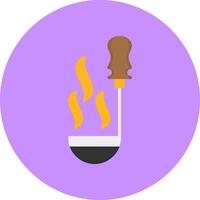 Ladle Flat Circle Style Icon vector