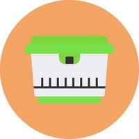 Food Container Flat Circle Style Icon vector