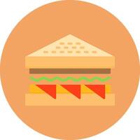 Sandwich Flat Circle Style Icon vector