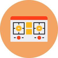 Hob Flat Circle Style Icon vector