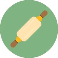 Roller Flat Circle Style Icon vector