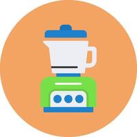 Mixer blender Flat Circle Style Icon vector