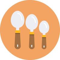 Measuring spoons Flat Circle Style Icon vector