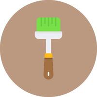 Basting brush Flat Circle Style Icon vector