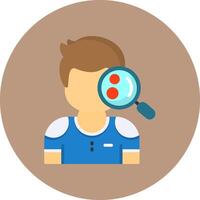 Man Skin Check Up Flat Circle Style Icon vector