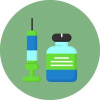 Vaccination Flat Circle Style Icon vector