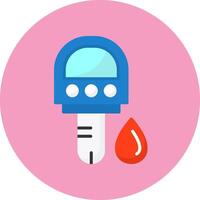 Glucometer Flat Circle Style Icon vector