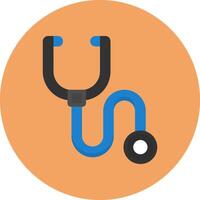 Stethoscope tool Flat Circle Style Icon vector