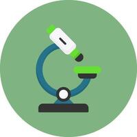 Microscope Flat Circle Style Icon vector