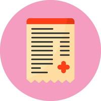 Receipt Flat Icon for Creative Projects vector