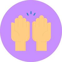 Hands Flat Circle Style Icon vector