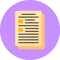 Document Flat Icon for Creative Projects vector