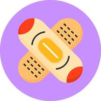 Plaster Flat Circle Style Icon vector