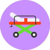 Stretcher Flat Circle Style Icon vector