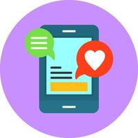 Reaction Flat Style Icon vector
