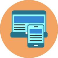 Responsive design Flat Style Icon vector