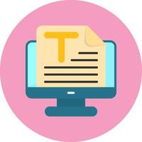 Text Flat Style Icon vector