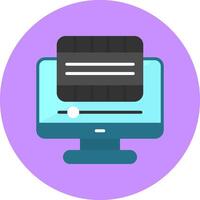 Animation Flat Style Icon vector