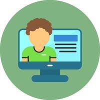 Profile Circle Style Icon Design vector