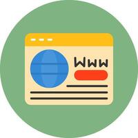 Website Flat Style Icon vector